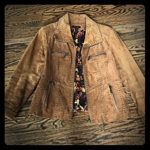 Women’s Large Rust brown EMC all leather jacket